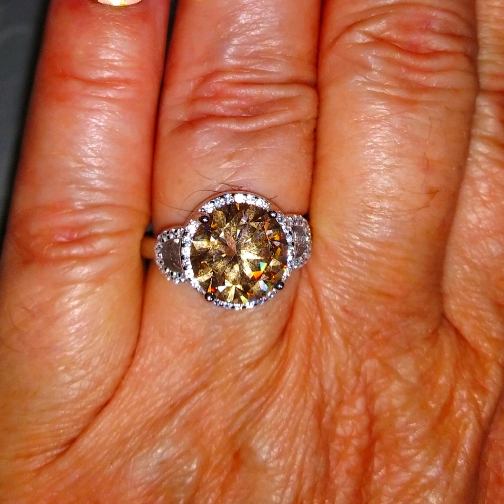 Padparadscha sapphire ring